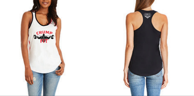 CRUMP FIT Racer Back Tank - White/Black/Red