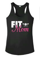 CF FIT MOM Racer back tank - Black/White/Pink
