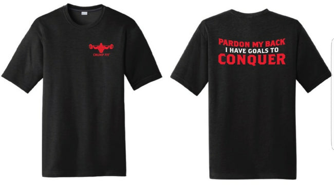 CF PARDON MY BACK Performance Tee - Black/Red