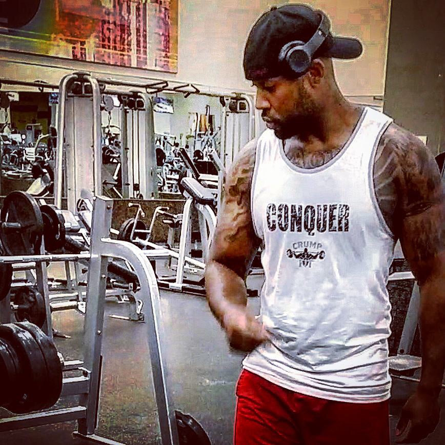 CRUMP FIT CONQUER Tank - White/Black