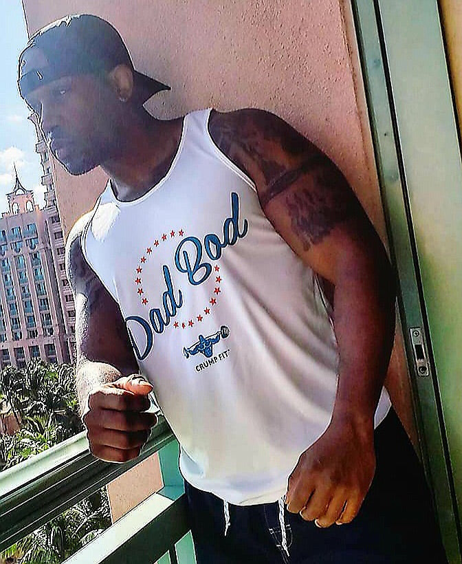 CRUMP FIT DAD BOD Performance Tank - White