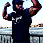 CRUMP FIT Sleeveless Logo hoodie - Black/White
