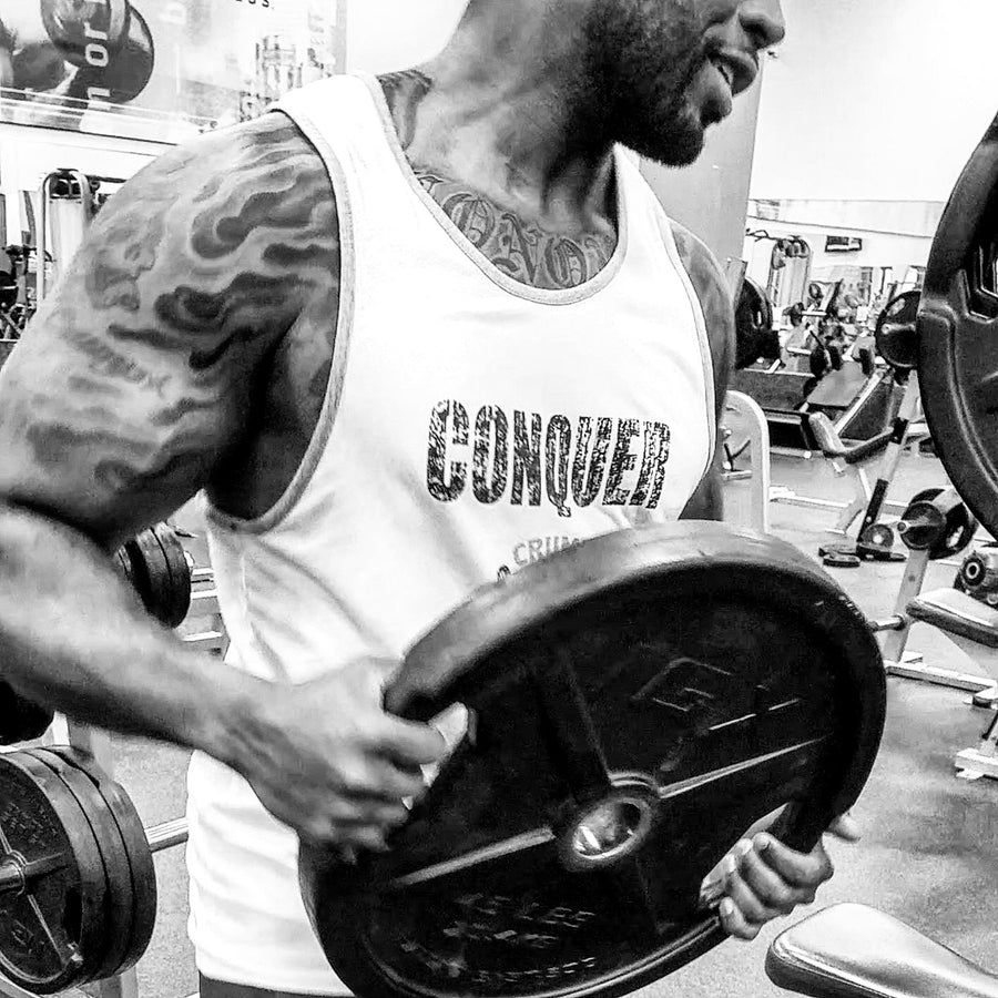 CRUMP FIT CONQUER Tank - White/Black