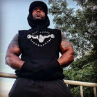 CRUMP FIT Sleeveless Logo hoodie - Black/White