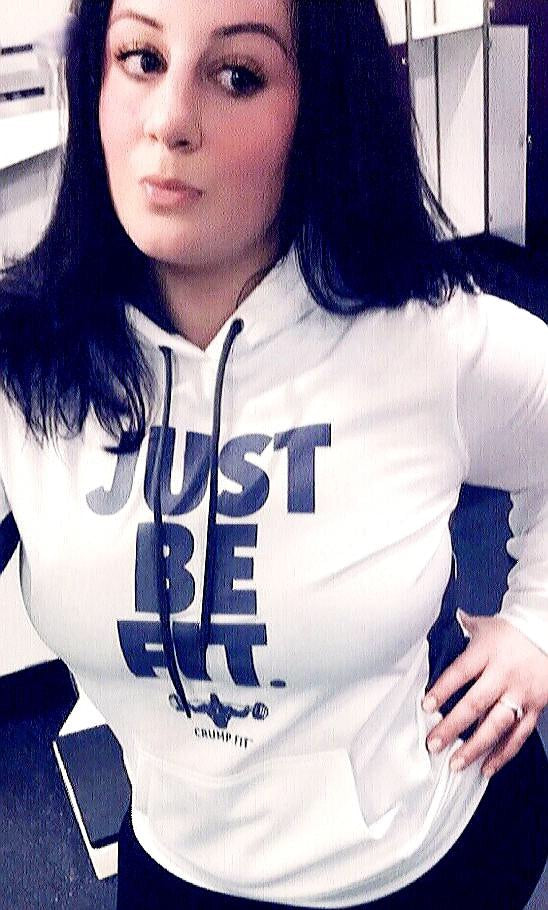 CF JUST BE FIT. Hooded Pullover - White/Grey