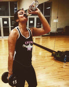 CRUMP FIT Racer Back Tank - Black/White/Pink