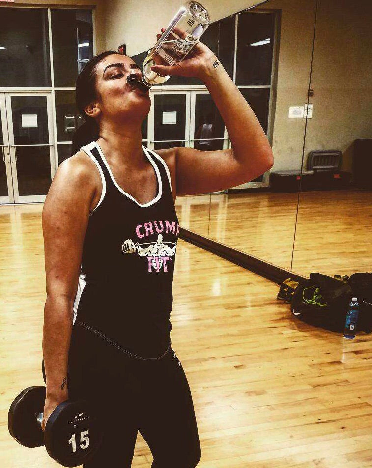 CRUMP FIT Racer Back Tank - Black/White/Pink