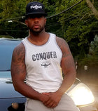 CRUMP FIT CONQUER Tank - White/Black