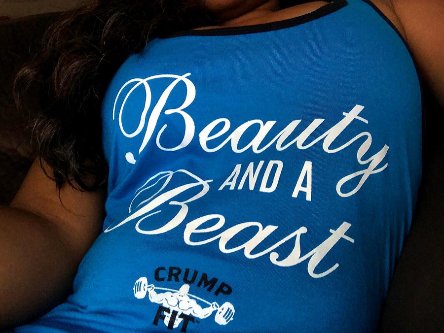 CRUMP FIT Beauty & A Beast Tank - Blue/Black