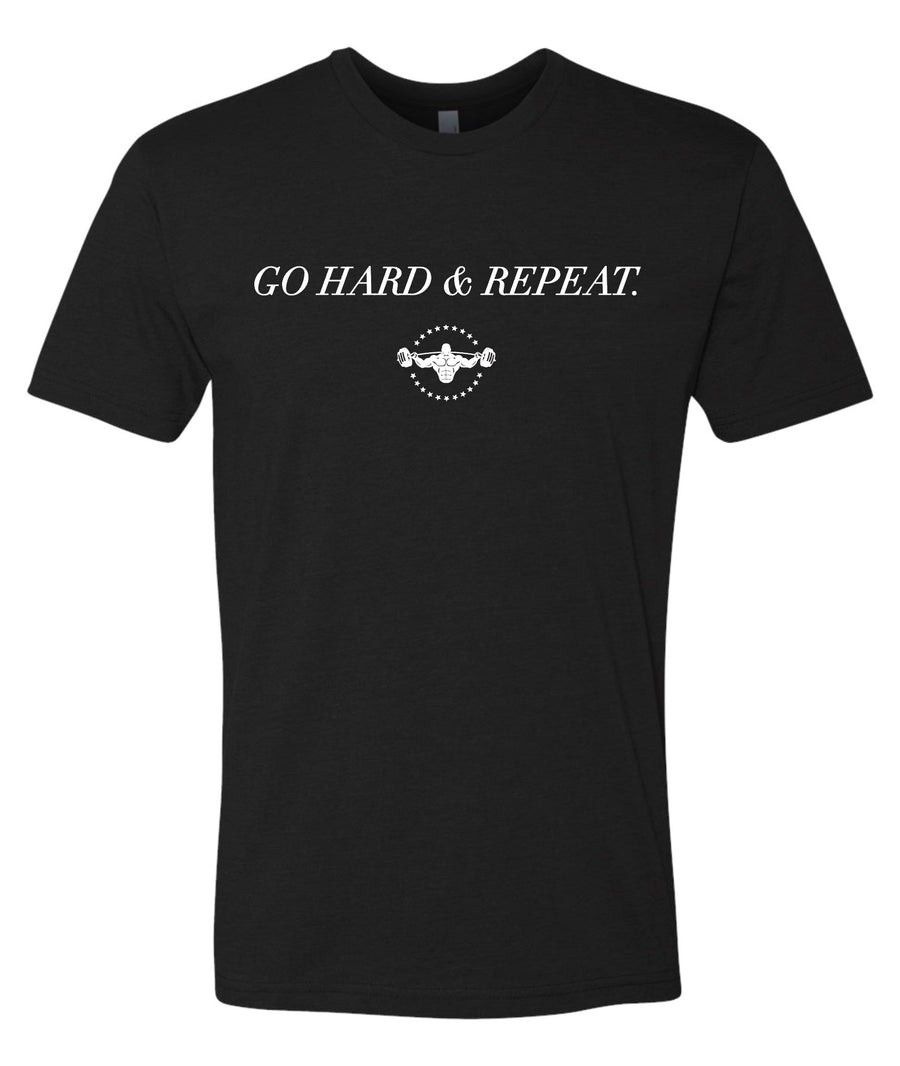 CRUMPFIT FIT GO HARD & REPEAT Tee - Black/White